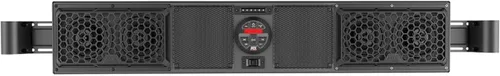 MTX Sistema de barra de sonido de audio UTV, Bluetooth de 4 altavoces, serie Mud MUDSYS46 - Jaula inalámbrica todoterreno para exteriores estéreo y