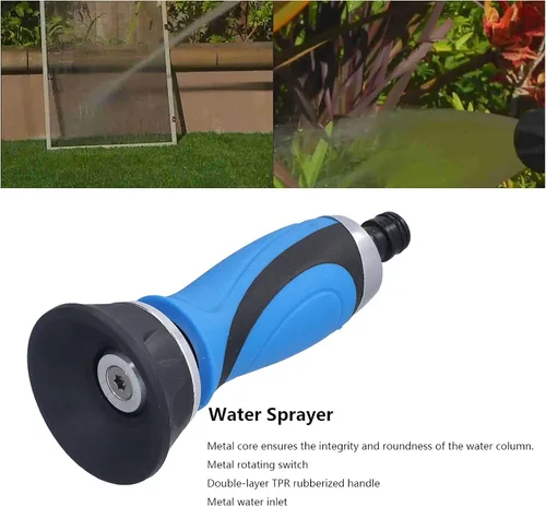 Miniatura 4 de Zopsc Pulverizador de agua de alta presión Cabezal de agua multifunción Boquilla de rociador de manguera de agarre fuerte para herramienta de lavado