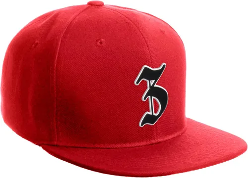Miniatura 837 de Daxton Gorra clásica con visera de billete plano con letras del alfabeto inglés antiguo de la A a la Z