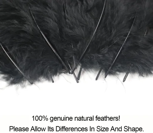 Miniatura 4 de Paquete de 100 plumas de marabú de pavo esponjosas de 4 a 6 pulgadas para manualidades, atrapasueños con flecos, plumas de colores, paquete
