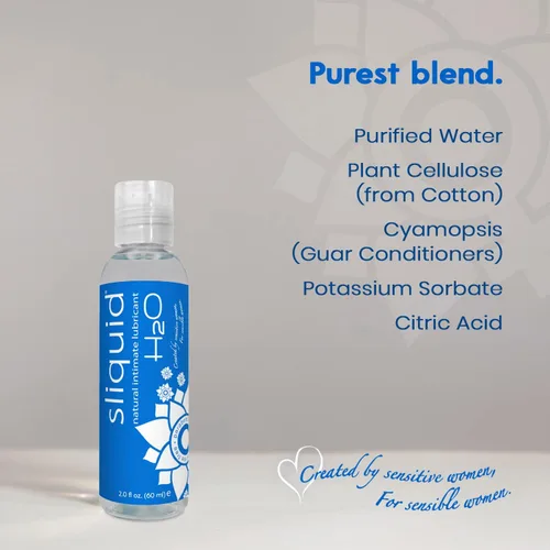 Miniatura 8 de Sliquid H2O Lubricante a Base de Agua, Lubricante a Base de Agua para Sexo, Lubricante Sexual Natural, Lubricante Personal Sin Glicerina (2 Oz)