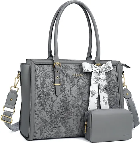 Miniatura 8 de MOSISO Bolsa para Portátil para Mujeres, 15.6-16 pulgadas Bolsa Tote de Piel Sintética Compatible con MacBook, HP, Dell, Asus Notebook, Bolsas
