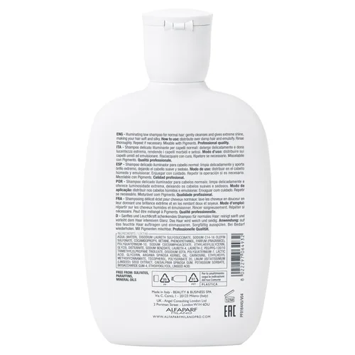 Miniatura 2 de ALFAPARF MILANO Semi di Lino Diamond Shine - Champú iluminador sin sulfato - Añade brillo y brillo - Sin parabenos ni parafina - Seguro para cabello