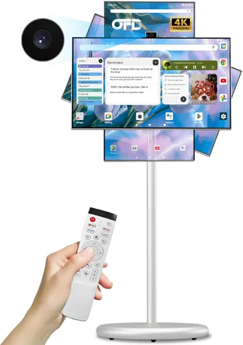 Miniatura 10 de OFD TV portátil de 21.5 pulgadas de 2ª generación sobre ruedas 1080P, 100% sRGB, 6+128GB de almacenamiento, Android 15 OS pantalla táctil RollingTV