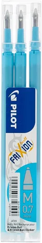 Pilot Recambios para Frixion Rollerball 0.028 in (Pack de 3) - Azul Claro