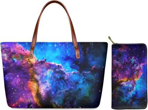 JEOCODY Bolso de mano para mujer bolso de hombro grande bolso largo de cuero para viajes escuela compras fiesta regalo