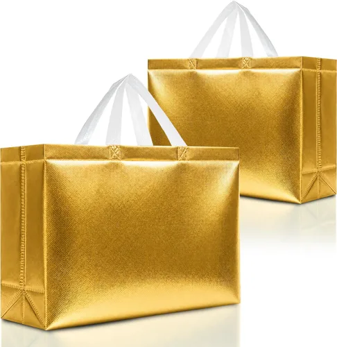 Miniatura 28 de Nush Nush Bolsas de regalo extragrandes de colores mixtos, juego de 12 bolsas de regalo extragrandes reutilizables de colores surtidos con asas