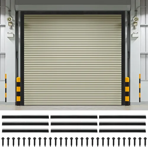 Miniatura 17 de DoubleFill Kit de sello de cepillo para puerta de garaje de 8 x 8 pies, sello de puerta enrollable de 2 pulgadas con riel de aluminio, cepillo