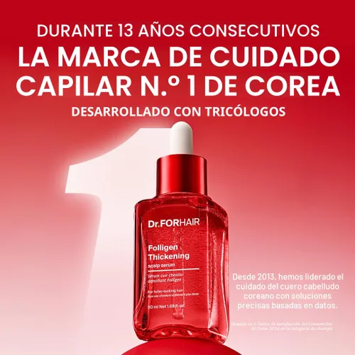 Miniatura 2 de Dr.FORHAIR Folligen - Suero espesante para el cuero cabelludo, 1.7 onzas, suero de densidad de biotina para cabello más grueso y de aspecto más