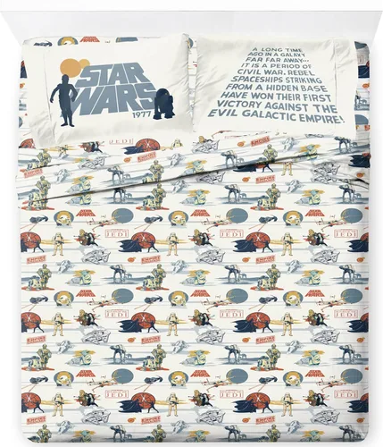 Jay Franco - Juego de sábanas para niños con funda ajustada, sábanas planas y funda de almohada - Ropa de cama ultrasuave con funda de almohada para