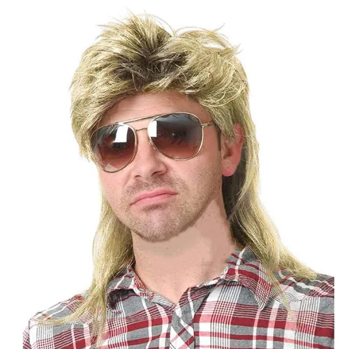 Miniatura 30 de Swiking Pelucas negras de salmonete para mujer, rizado hasta el hombro, pelo esponjoso de los años 70 y 80, Rocker Party Cosplay Pelucas sintéticas