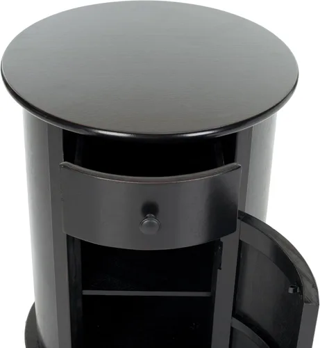 Miniatura 4 de SAFAVIEH Muebles Tabitha - Mesa decorativa de 1 cajón - Negro envejecido - Madera maciza - Diseño de almacenamiento de granja - Ideal para sala