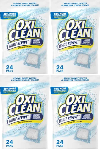 Miniatura 11 de OxiClean White Revive Blanqueador de ropa y quitamanchas Power Paks, 24
