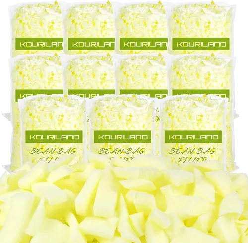 Miniatura 28 de Relleno de puf de 5 libras, repuesto de espuma viscoelástica triturada con gel de enfriamiento, relleno de espuma suave y de alta resistencia