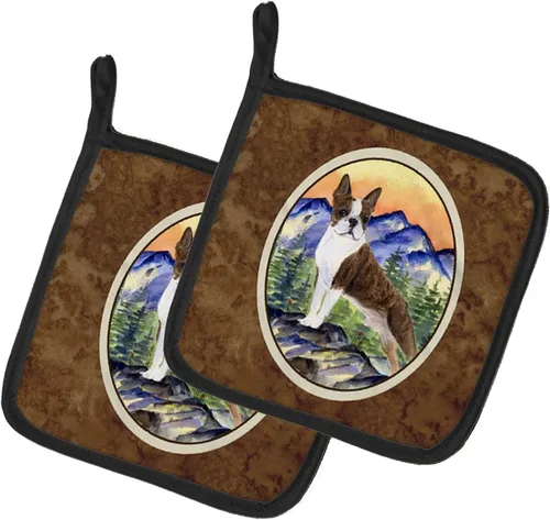 Miniatura 127 de Caroline's Treasures SS8617PTHD - Juego de soportes para ollas de cocina resistentes al calor, almohadillas calientes para horno para cocinar, Husky