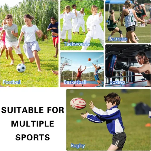 Miniatura 7 de Ptwola 5 protectores bucales deportivos transparentes de fútbol para adultos y jóvenes, para boxeo atlético, protección bucal, para baloncesto