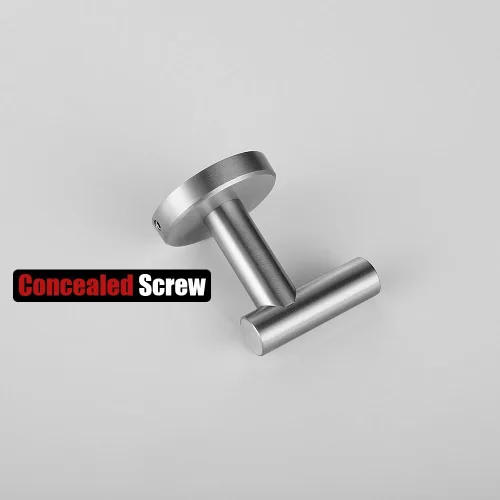 Miniatura 9 de JQK Gancho para toallas de baño cepillado, ganchos de pared para cocina, garaje, SUS 304, acero inoxidable de 0.031 in, 2 unidades de acero