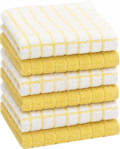 Miniatura 34 de Bumble - Paños de cocina (8 unidades) 12 x 12 pulgadas Toallas de cocina 100% algodón 405 GSM Toallas de cocina suaves, altamente Gris