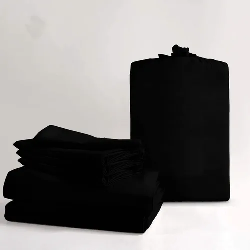 Juego de sábanas de 100% algodón orgánico certificado real, 6 piezas, 1000 hilos, 1 sábana bajera + 1 encimera + 4 fundas de almohada, se adapta a