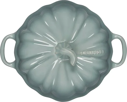 Miniatura 3 de Le Creuset Gres Figural Calabaza Petite Cocotte, 12 oz., Sal Marina Sea Salt