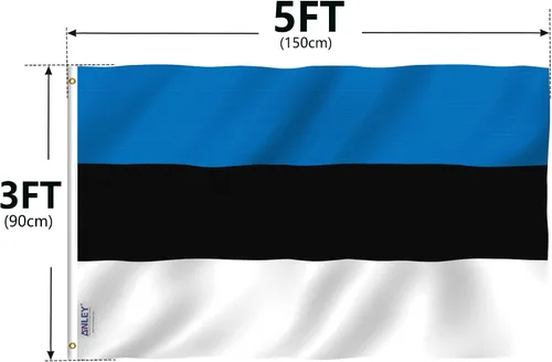 Miniatura 7 de Anley Fly Breeze Bandera de Estonia de 3x5 Pies - Color Vívido y a Prueba de Decoloración - Cabecera de Lona y Doble Costura - Banderas de Poliéster