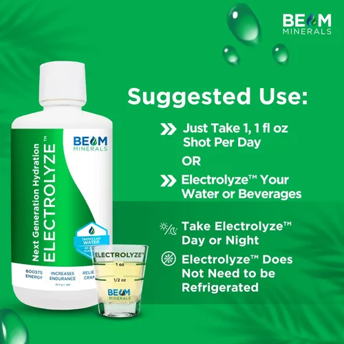 Miniatura 5 de BEAM Minerals Electrolyze Reabastecimiento de electrolitos líquido Todos los electrolitos, sin toda la sal 32 fl Oz