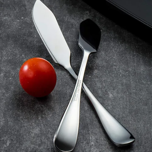 Miniatura 5 de VANRA Juego de cuchillos esparcidores de queso, 4 piezas, cuchillo de mantequilla de acero inoxidable, sándwich, condimento, mermelada, pan, crema