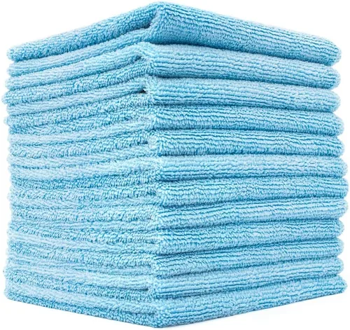 Miniatura 24 de (Paquete de 12) 12" x 12 in. toallas de limpieza de microfibra de grado comercial para usos múltiples, altamente absorbentes, sin pelusa, sin Blanco
