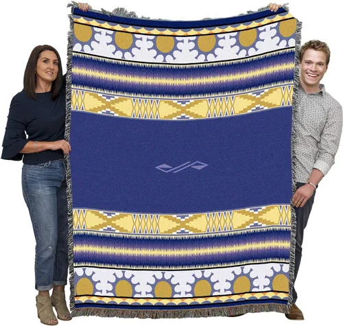 Pure Country Weavers Concho Springs - Manta de ciruela, inspirada en los nativos americanos, manta de regalo tejida de algodón, fabricada en los