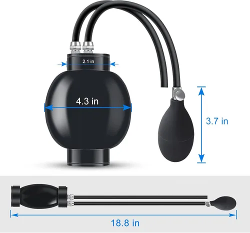 Miniatura 3 de ELMCONFIG Adaptador de admisión rápida, vejiga de máquina de humo automotriz, probador de bloqueo, tapón de fuga inflable, probador de fugas