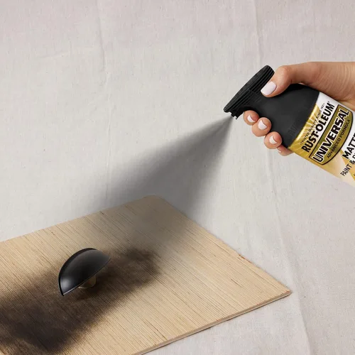 Miniatura 6 de Rust-Oleum 330505 - Pintura en aerosol universal para todas las superficies, 12 onzas, negro rústico mate (Matte Farmhouse Black), paquete de 2