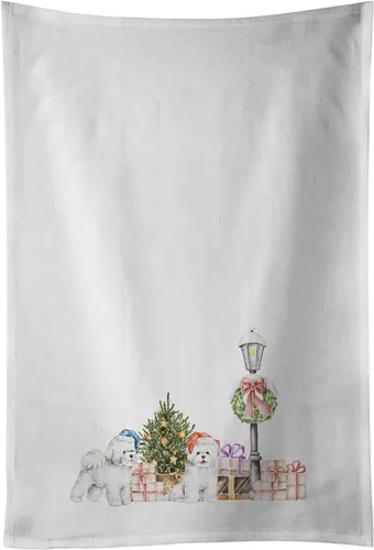 Miniatura 35 de Caroline's Treasures CK8100WTKT - Juego de 2 toallas de cocina con diseño de bulldog francés con diseño de país de las maravillas navideñas