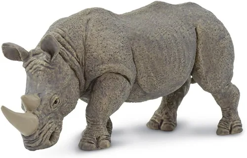 Miniatura 4 de Safari Ltd. Figura de juguete de rinoceronte blanco, realista, pintada a mano de 5.75 pulgadas, juguete educativo seguro para niños, niñas y niños a