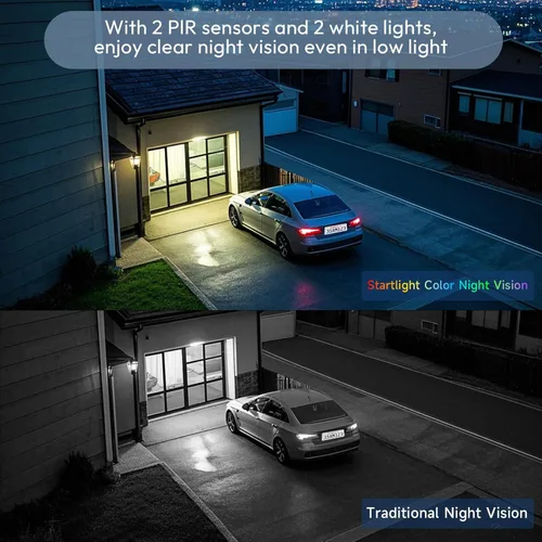 Miniatura 4 de 4 cámaras WiFi 2.4G/5G para seguridad en el hogar con paneles solares dobles, cámaras de seguridad solar 2K inalámbricas para exteriores, visión