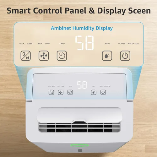 Miniatura 5 de KNKA 1600 sq.ft Dehumidifiers for Basement, 21 Pint Dehumidifiers for Home with Drain Hose, Continuous Drainage, Washable Filter, Intelligent