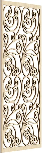 Miniatura 176 de 9 3/8"W x 24 3/8"H x 1/4"T Marilla Decorativos Paneles de Pared de Madera Calado, Abedul