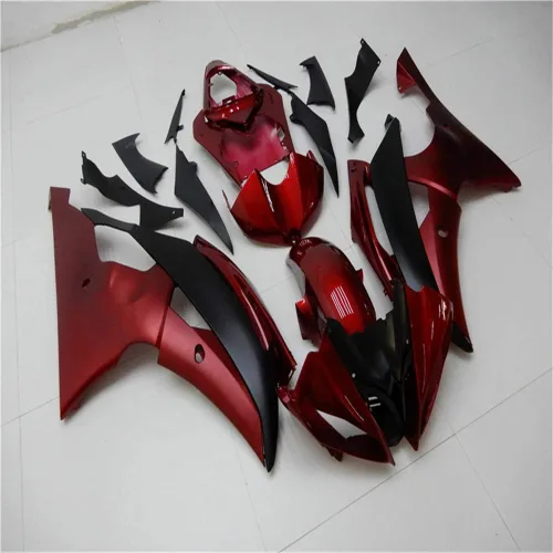 Miniatura 2 de Carenado de inyección rojo negro apto para Yamaha 2008-2016 YZF R6 nuevo kit pintado ABS plástico motocicleta carrocería mercado de accesorios rojo