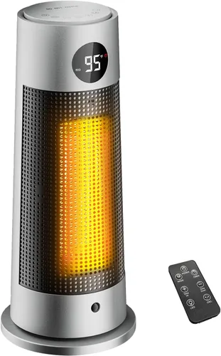 Calentadores de espacio para uso en interiores, calentador eléctrico portátil con luz nocturna, calentador de cerámica PTC de 1500 W con 4 modos,