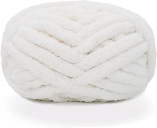 Miniatura 7 de Hilo de felpilla de punto grueso para mantas de tejer a mano, súper suave para mantas grandes jumbo (color rosa claro)