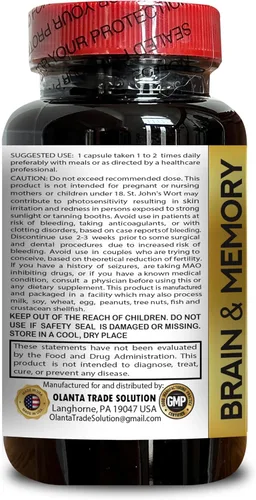 Miniatura 4 de Soporte de memoria cerebral: refuerzo de memoria, suplemento cerebral para alerta mental, enfoque y concentración, Cognivive, memoria y enfoque