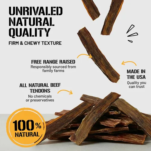 Miniatura 5 de Dog Chits Masticables de esófago de ternera para perros y cachorros – Todo natural de un solo ingrediente – Alto en proteínas, carne seca baja