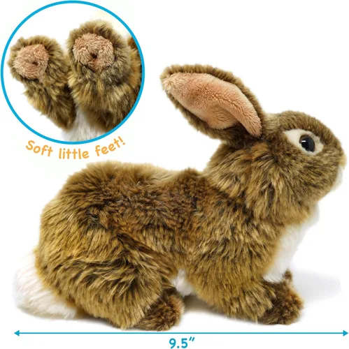 Miniatura 5 de TigerHart Brigid The Brown Rabbit - Conejito de peluche de 10 pulgadas