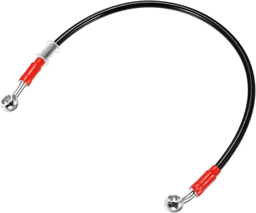 Miniatura 13 de X AUTOHAUX 27.6 in 27.56 "Longitud 0.394 in ID motocicleta freno hidráulico tubo manguera aceite tubo 28° 0° acero inoxidable trenzado cable