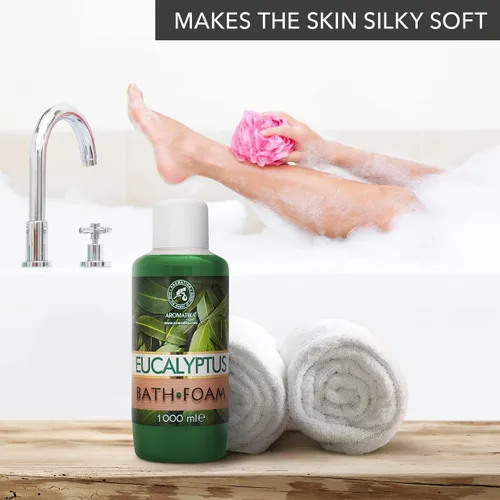 Miniatura 4 de Espuma de baño con aceite esencial de eucalipto, 34 onzas líquidas, cuidado corporal, buen sueño, belleza, baño, cuidado corporal, bienestar