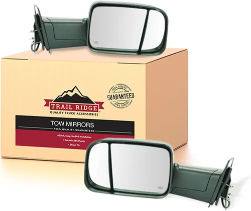 Miniatura 116 de Trail Ridge Juego de espejos de remolque de 2 piezas para el lado del conductor y del pasajero compatible con Ford F-150 FO1320479 FO1321479
