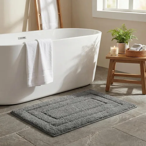 Miniatura 18 de GRANNY SAYS Alfombras de baño antideslizantes, lavables, extra suaves y absorbentes de agua para baño, alfombra de baño peluda de felpa, alfombra
