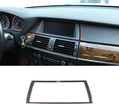 Miniatura 2 de Pegatinas de fibra de carbono suave para interior de coche para BMW X5 E70 X6 E71 2008-2013 (estilo de 3 colores)