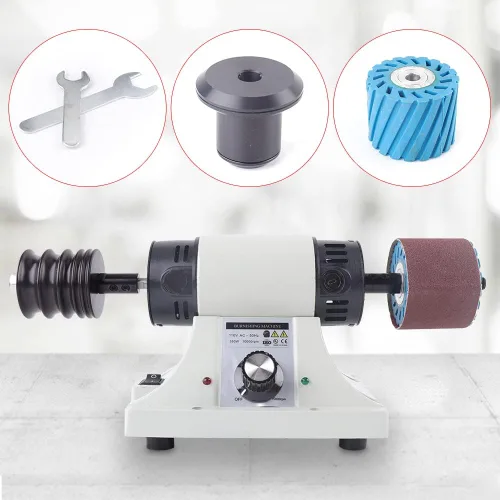 Miniatura 4 de Bruñidor de cuero, herramienta de pulido de cuero de 110 V, máquina profesional de pulido de borde de cuero, 8000 rpm ajustable, máquina de pulido