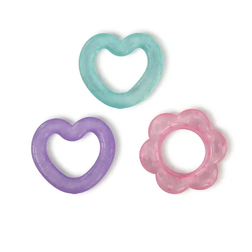 Miniatura 2 de Bright Starts Everything Nice Juguetes de Dentición Conjunto de 9 Piezas - Sonajeros sin BPA y Mordedores Enfriables, Juguetes para Bebés Morados