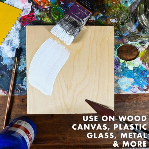 Miniatura 6 de Handy Art Gesso acrílico, 16 onzas, blanco, imprimación para lienzo, madera y superficies de pintura de artistas, mejora la adherencia de la pintura